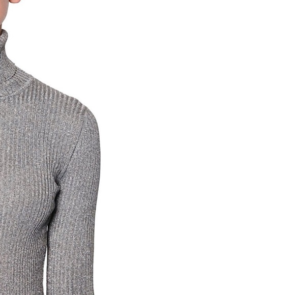 Marco De Vincenzo Silver Lurex Ribbed Turtleneck Sweater - Picture 7 of 9